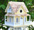 10.75" Yellow Cape May Cottage Post-Mount Wild Birdhouse - IMAGE 2