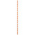 Club Pack of 144 Orange and White Striped Straw Party Favors 7.75" - IMAGE 1