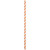 Striped Bendable Disposable Party Straw Favors - 7.75" - Orange and White - Club Pack of 144 - IMAGE 1