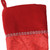 22" Red and Silver Glittering Swirl Sheer Organza Christmas Stocking - IMAGE 2