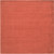 8' x 8' Orange Hand-Loomed Wool Square Area Throw Rug - IMAGE 1