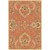2' x 3' Cornelian Terracotta Red and Brown Hand Tufted Floral Rectangular Wool Area Throw Rug - IMAGE 1