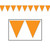Club Pack of 12 Orange Outdoor Pennant Banner Hanging Party Decorations 12' - IMAGE 1
