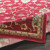 3' x 8' Floral Red and Olive Green Shed-Free Rectangular Area Throw Rug Runner - IMAGE 3