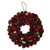 9.5" Red and Gold Pine Cone and Ornament Artificial Christmas Wreath - Unlit - IMAGE 1