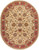 8' x 10' Brown and Beige Traditional Hand Tufted Oval Area Throw Rug - IMAGE 1