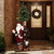 50" Santa Claus on Spiral Staircase with Tree and Elf Christmas Figure - IMAGE 2
