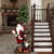 50" Santa Claus on Spiral Staircase with Tree and Elf Christmas Figure - IMAGE 3