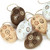 12ct Brown and White Floral Cut-Out Easter Egg Ornaments 2.25" - IMAGE 2