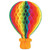 Pack of 6 Vibrantly Colored Honeycomb Hot Air Balloon Hanging Decorations 22" - IMAGE 1