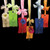 Club Pack of 16 Bold Blue Felt with Glass Flower Vases 4" - IMAGE 2