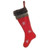 26" Red and Gray Contemporary Snowflake Christmas Stocking - IMAGE 2