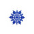 24ct Lavish Blue Glitter Snowflake Christmas Ornaments 4" - IMAGE 1