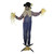 5.5' Battery Operated Animated LED Lighted Scarecrow Halloween Decoration - IMAGE 1