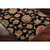 6' x 9' Black and Brown Contemporary Hand Tufted Floral Oval Wool Area Throw Rug - IMAGE 4