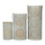 Set of 3 White and Gold Moroccan Style Pillar Candle Lanterns 10" - IMAGE 1