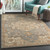 2' x 3' Traditional Shadow Blue and Brown Hand Tufted Wool Area Throw Rug - IMAGE 2