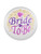 Club Pack of 6 White Bride To Be Satin Decorative Button with Hearts 2" - IMAGE 1