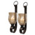 Pack of 2 Antiqued Bronze Amber Glass Candle Holder Wall Sconces with Candles, 18" - IMAGE 1