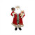 36" Red and White Standing Santa Claus with Print Vest Christmas Figurine - IMAGE 1