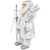24" Silver and White Santa Claus with Staff and Gift Bag Christmas Figure - IMAGE 3