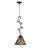 17.25" Antique Golden Sand Crystal Peony Hand Crafted Glass Hanging Ceiling Light Fixture - IMAGE 1