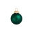 Petite Matte Finish Glass Christmas Ball Ornaments - 1.25" (30mm) - Emerald Green - 40ct - IMAGE 1