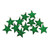 12ct Matte Xmas Green and Gold Glittered Star Shatterproof Christmas Ornaments 5" - IMAGE 3