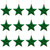 12ct Matte Xmas Green and Gold Glittered Star Shatterproof Christmas Ornaments 5" - IMAGE 2