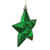 12ct Matte Xmas Green and Gold Glittered Star Shatterproof Christmas Ornaments 5" - IMAGE 2