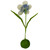 Spring Artificial Floral Decoration - 19" - Green and White - IMAGE 3