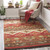 3.5' x 5.5' Happy Desert Fire Brick Red and Brown Hand Woven Rectangular Wool Area Throw Rug - IMAGE 2