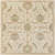 8' x 8' Ivory White and Olive Green Hand Tufted Square Wool Area Throw Rug - IMAGE 1