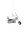 4.75" Decorative Silver and Black Chopper Motorcycle Christmas Ornament - IMAGE 1