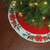 48" Christmas Traditions Red with White Mistletoe Border Christmas Tree Skirt - IMAGE 1