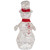 28" Lighted White Glittered Rattan Snowman Christmas Outdoor Decoration - IMAGE 6