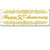 Club Pack of 12 Gold and White Happy 50th Anniversary Outdoor Party Banner Signs 5' - IMAGE 1