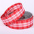 White and Red Summer Plaid Wired Craft Ribbon 1.5" x 27 Yards - IMAGE 1