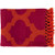 50" x 70" Warm Hearth Burgundy and Orange Fringed Cotton Throw Blanket - IMAGE 1