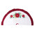 48" Ivory and Red Poinsettia Christmas Tree Skirt with Beads - IMAGE 3