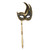 Club Pack of 12 Black and Gold Elegantly Glittered Mardi Gras Masquerade Masks - IMAGE 1