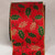 Red and Gold Christmas Mistletoe Kisses Wired Craft Ribbon 4" x 20 Yards - IMAGE 1