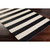 2.5' x 8' Simple Stripes Ebony and Ivory Hand Woven Shed-Free Area Throw Rug Runner - IMAGE 4