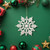 Glitter Snowflake Christmas Ornaments - 4" - White - 24ct - IMAGE 3