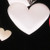 Club Pack of 50 Ivory Sensational Medium Satin Hearts 3" - IMAGE 1