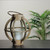 15.75" Seaside Treasures Rustic Chic Drift Wood and Glass Hurricane Pillar Candle Lantern - IMAGE 3