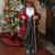 48" Red and Brown Santa Claus with Walking Stick Standing Christmas Figure - IMAGE 4