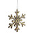 4" Rustic Wooden Mirrored Snowflake Christmas Ornament - IMAGE 2