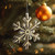 4" Rustic Wooden Mirrored Snowflake Christmas Ornament - IMAGE 3