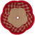 48" Burlap and Red Plaid Christmas Tree Skirt - IMAGE 2